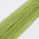 Natural Olive Quartz Beads Strands G-E348-01-1