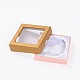 En forma de cuadrados de pvc cajas brazalete pulsera de satén de cartón para el embalaje de regalo CBOX-O001-01-3