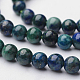 Brins de perles synthetiques de chrysocolla et lapis lazuli G-O117-02-4mm-1