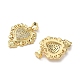 Латунные микро проложить кубического циркония подвески KK-L243-14G-02-2