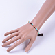 Polymer Clay Heishi Bead Stretch Charm Bracelets BJEW-JB04562-01-4