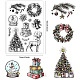 CRASPIRE Merry Christmas Silicone Clear Stamps Snowflake Gift Christmas Tree Snowman Mistletoe Patterns Clear Stamps for Christmas Card Making Decoration DIY Scrapbooking Embossing Album Decor Craft DIY-WH0167-56-1037-2