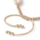Armband aus geflochtenen Perlen aus Naturmuschel und Ahornholz BJEW-TA00393-3