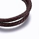 Leather Cord Multi-strand Bracelets BJEW-E345-30AG-3