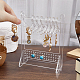 CRASPIRE 80 Holes Earring Display Holder Acrylic Jewelry Mini Hanging Hanger Clear Rack Ear Studs Clip on Holes Transparent Organizer Storage Stand Showcase for Selling Merchant Women Retail Marketing EDIS-CP0001-14D-3