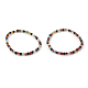 Braccialetti elasticizzati perline color agata naturale BJEW-JB04015-02-1