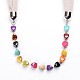Simple Design Women's Beaded Cloth Scarf Necklaces NJEW-I067-08A-3