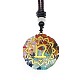 Resin & Natural & Synthetic Mixed Gemstone Pendant Necklaces OG4289-16-1