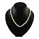Collane di perline elegante perla NJEW-Q282-08-2