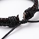 Adjustable Braided Cowhide Cord Bracelets BJEW-F179-05C-2