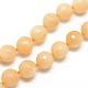 Colliers de perles en jade topaze naturelle G-T015-E03-2