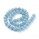 Brins de perles de quartz bleu naturel G-O047-07-10mm-5