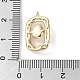 Латунные подвески с овальным пресноводным жемчугом KK-G491-21G-3
