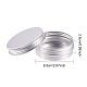 BENECREAT 14 Pcs 60ml Aluminum Tin Jars CON-BC0005-18A-2