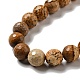 Chapelets de perles en jaspe avec images naturelles G-E571-39-4