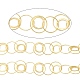 Cadena de eslabones de anillo de latón chapado en bastidor CHC-H105-08G-2