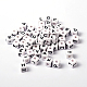 Perle cubo acrilico lettera corta per gioielli per bambini X-PL37C9447-1