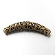 Tibetan Style Alloy Hollow Curved Tube Beads TIBEB-S002-AB-NR-2