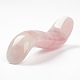 Masajeador gua sha natural en forma de s de cuarzo rosa G-B003-11-2