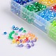 Zehn farbige Box umweltfreundliche ab farbbeschichtete transparente Acrylperlen MACR-X0019-4mm-01-2