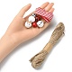 Kit para hacer decoración colgante de muñeco de nieve navideño diy DIY-YW0007-36-4