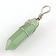 Natural Green Aventurine Stone Double Terminated Pointed Pendants G-R278-62-1