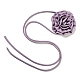 Fabric Rose Tie Choker Necklaces for Women NJEW-Z022-01J-2
