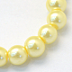 Backen gemalt pearlized Glasperlen runden Perle Stränge HY-Q003-4mm-22-2