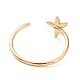 Латунная звезда с открытым манжетным кольцом для женщин RJEW-C029-04G-3