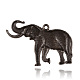 Nickel Free Alloy Elephant Big Pendants PALLOY-J154-05AB-AAA-2