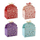 Fashewelry 40 stücke 4 farben schmetterling & aushöhlen blumen muster papierfalte bonbonboxen CON-FW0001-04-1