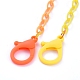Personalized Two Tone ABS Plastic Cable Chain Necklaces NJEW-JN02825-02-2