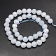 Natural Blue Calcite Round Bead Strands G-N0081-10mm-15-3