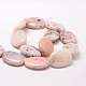 Plats ovales rose naturel perles d'opale brins G-K071-02F-2