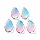 Two Tone Transparent Spray Painted Glass Pendants GLAA-S190-014E-01-1