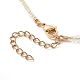 Collier pendentif vierge marie & arbre & mauvais œil alliage & laiton avec chaînes de perles de verre pour femmes NJEW-JN04289-5
