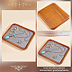 PH PandaHall Jewelry Tray Solid Wood Jewelry Display Holder Showcase Jewelry Display Organizer Empty Plate for Rings Earrings Bracelets Necklace Bedroom Perfume Key Wallet (Grey) 7.7x6.9 inch ODIS-WH0017-082B-4