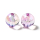 Placage uv perles acryliques irisées arc-en-ciel TACR-D010-01D-2