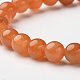 Aventurine naturelle perle ronde bracelets stretch BJEW-L593-D04-2