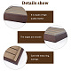 3-Slot Brushed PU Leather Covered Wood Finger Ring Display Trays ODIS-WH0034-10-3