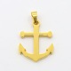 Trendy Necklace Findings Anchor 304 Stainless Steel Pendants STAS-L012-A26G-1
