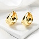 Латунные серьги обруча EJEW-S249-05G-2