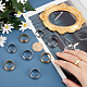 UNICRAFTALE 12pcs 2 Colors 6 Sizes Stainless Steel Grooved Finger Ring Metal Rings Wedding Rings Core Blank for Inlay Ring Jewelry Making Inner Diameter: 17~22mm STAS-UN0031-36-2