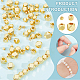 120 Pcs 4 Sizes Brass Cube Beads KK-HY0003-66-4