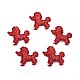 手作り子犬コスチュームアクセサリー  布刺繍  アップリケ  プードル犬  レッド  44x51x3.5mm FIND-WH0043-01D-2