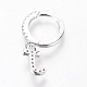 925 серьги-кольца из стерлингового серебра с родиевым покрытием EJEW-D251-J-P-3