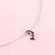 Ожерелье с кулоном из кубического циркония дельфина для девочек и женщин NJEW-BB44399-A-3