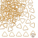 PandaHall Elite Brass Triangle Linking Ring KK-PH0009-11-1