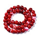 Chapelets de perles en agate craquelée naturelle teintée X-G-T100-03C-4