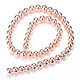 Chapelets de perles en hématite synthétique sans magnétique G-Q466-3mm-03-2